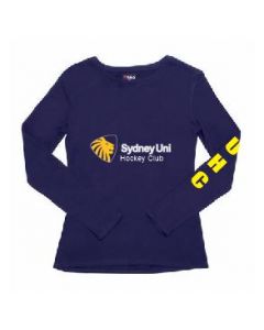 Sydney Uni Ladies Long Sleeve T. Navy