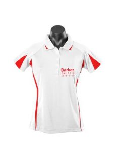 Barker Aquatic Swim Club Ladies Leisure Polo White