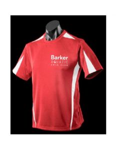 Barker Aquatic Swim Club Adult Leisure T Shirt Red